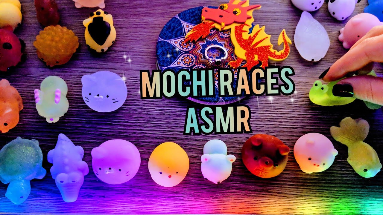 ASMR MOCHI RACES (Tingly Sounds and Squishy Races Across the Keyboard)