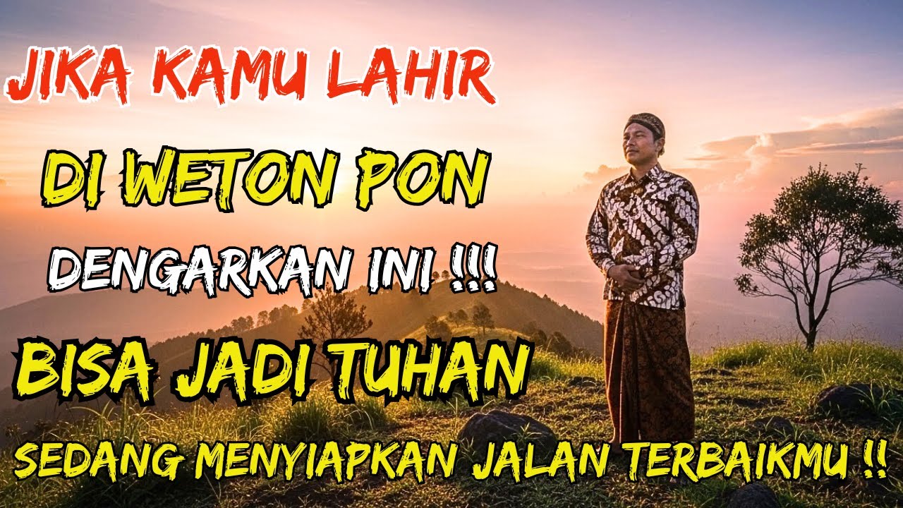 Weton Terpilih !! JIKA KAMU WETON PON ‼️ HIDUPMU BERAT BUKAN KARENA SIAL, TAPI KARENA KAMU DIPILIH..