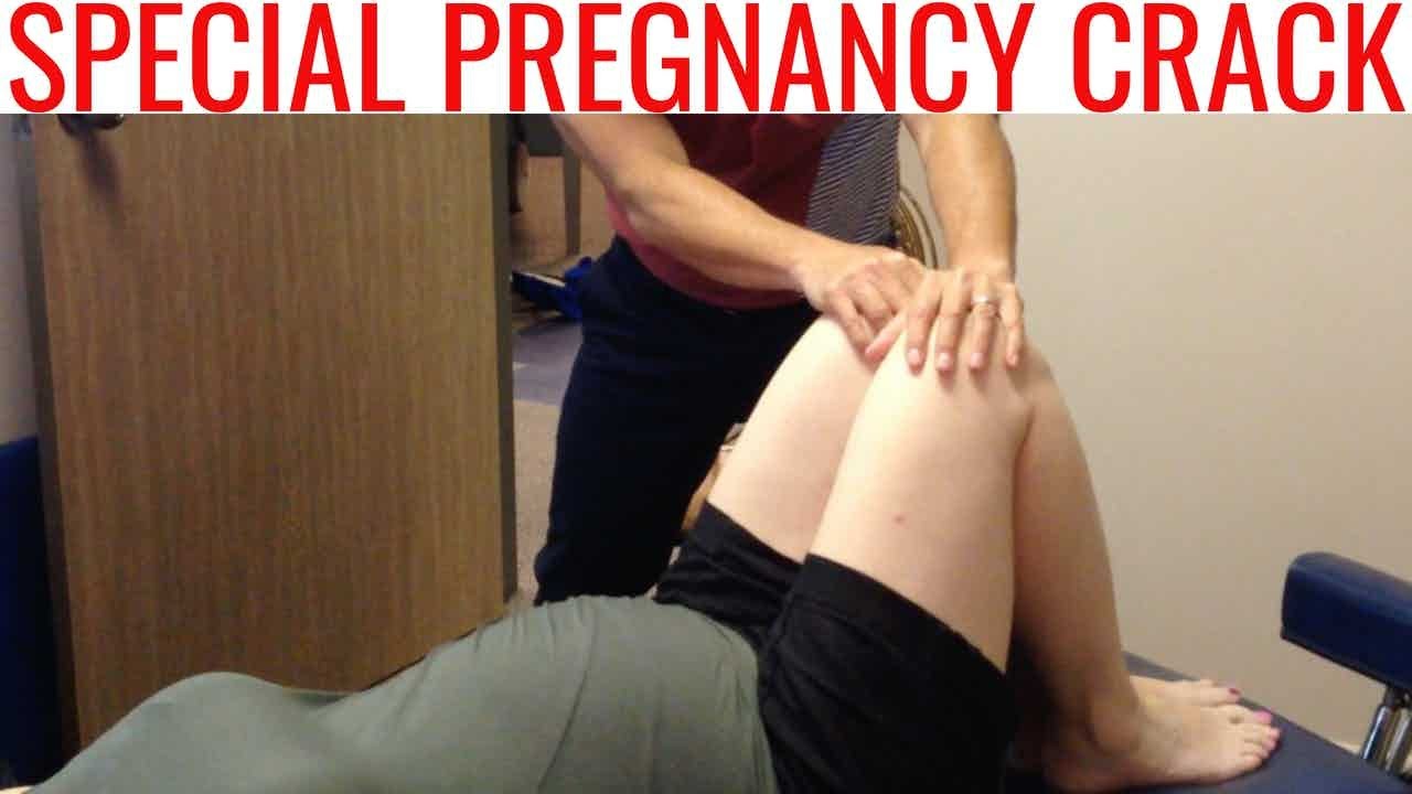 9 month pregnant gets chiropractic adjustment to help with the BIRTH & BACK PAIN