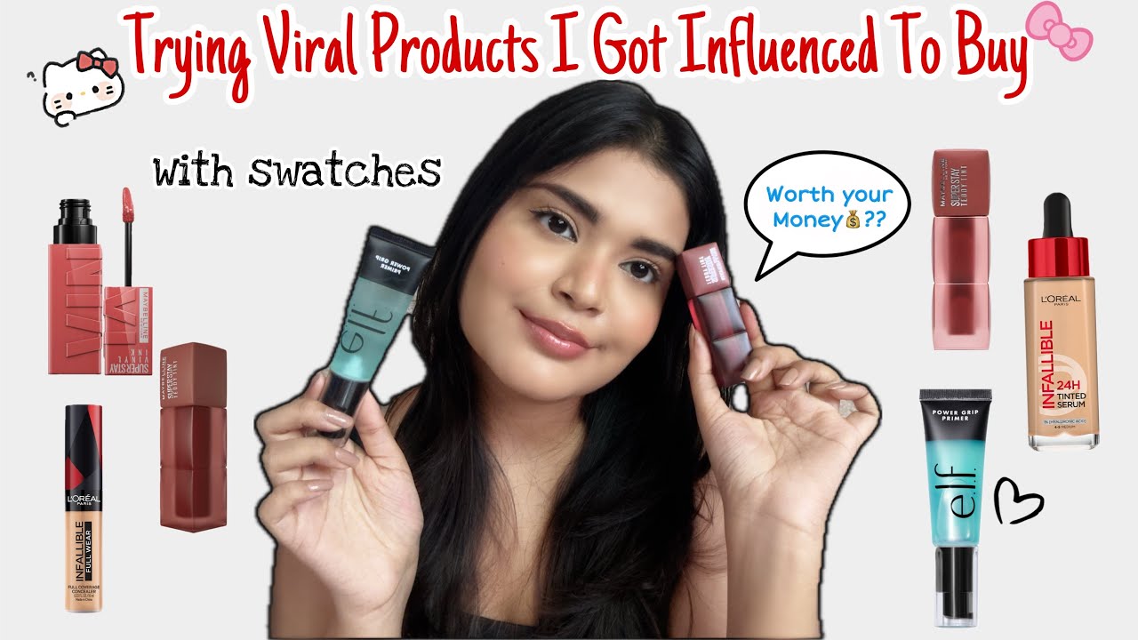 Trying Super Viral Makeup Products I Was Influenced To Buy / #viralproducts #review #lipstickshade 