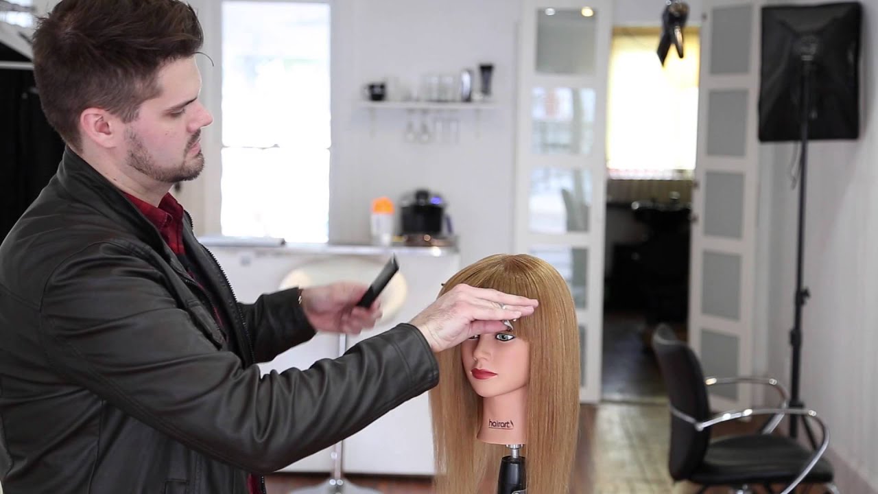 STEP 13 - 14 Steps to becoming a better haircutter - How to cut a STRAIGHT BANG