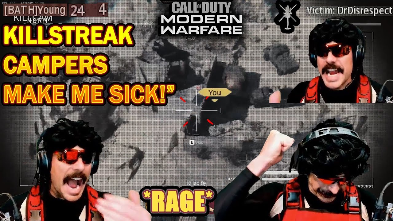 DrDisrespect RAGES After Losing To A KILLSTREAK CAMPER in COD Modern Warfare!