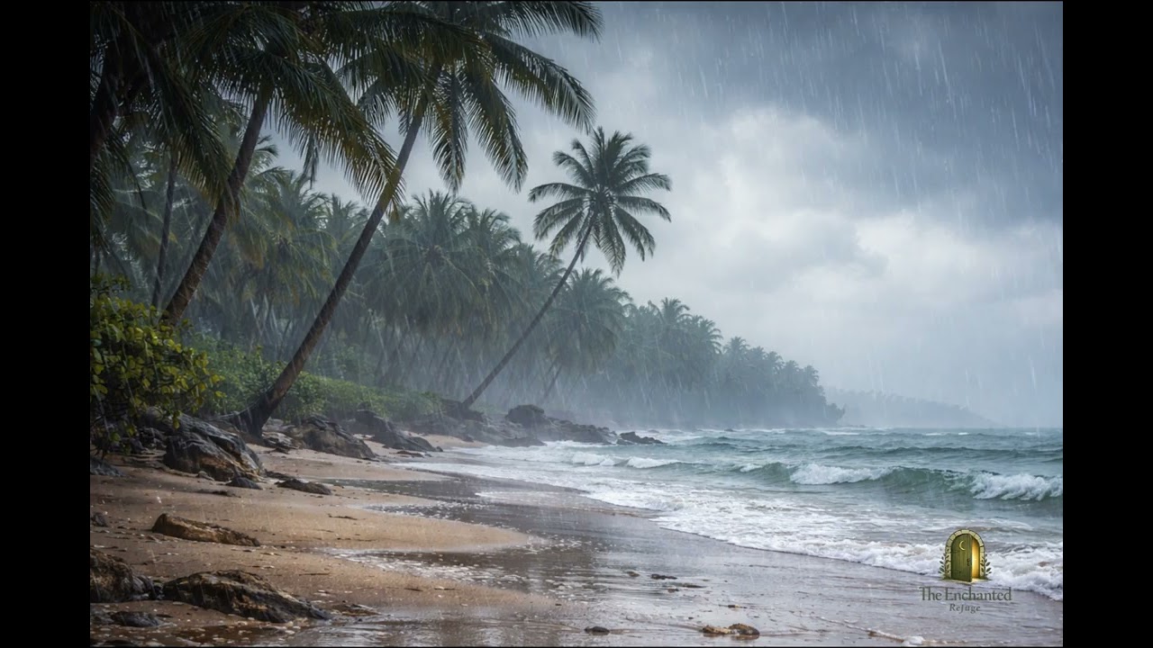 🌧 Rainy Ocean Waves – 30 Minutes of Sea & Rain Ambience  #ambience #rainyambience #relax