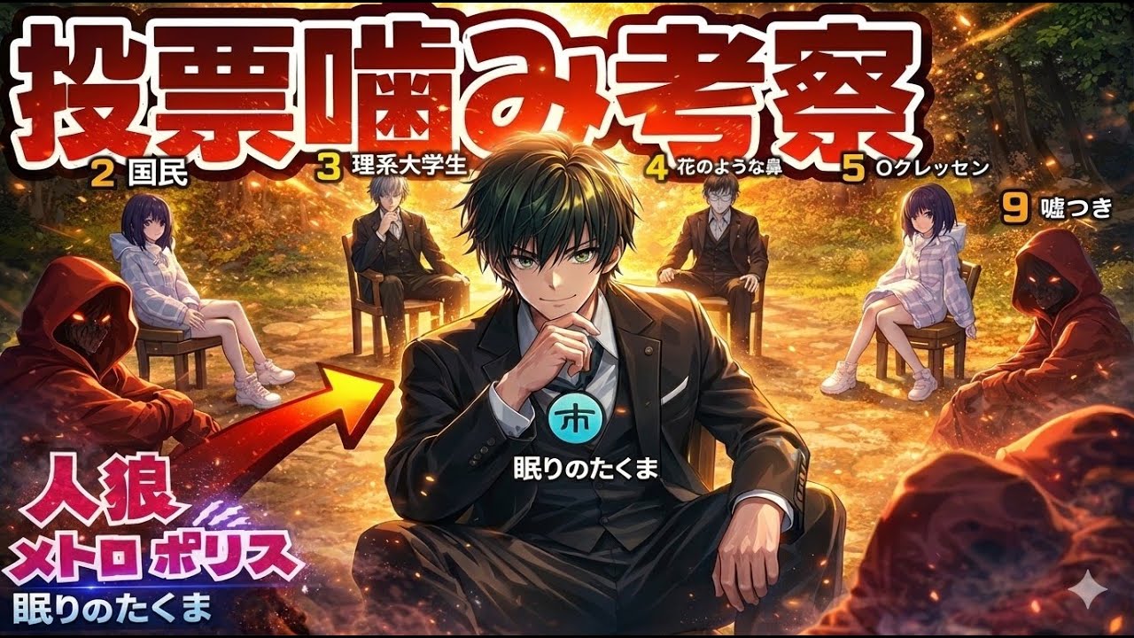 【人狼メトロポリス】投票と噛みだけで人狼位置が特定できる理由を解説します