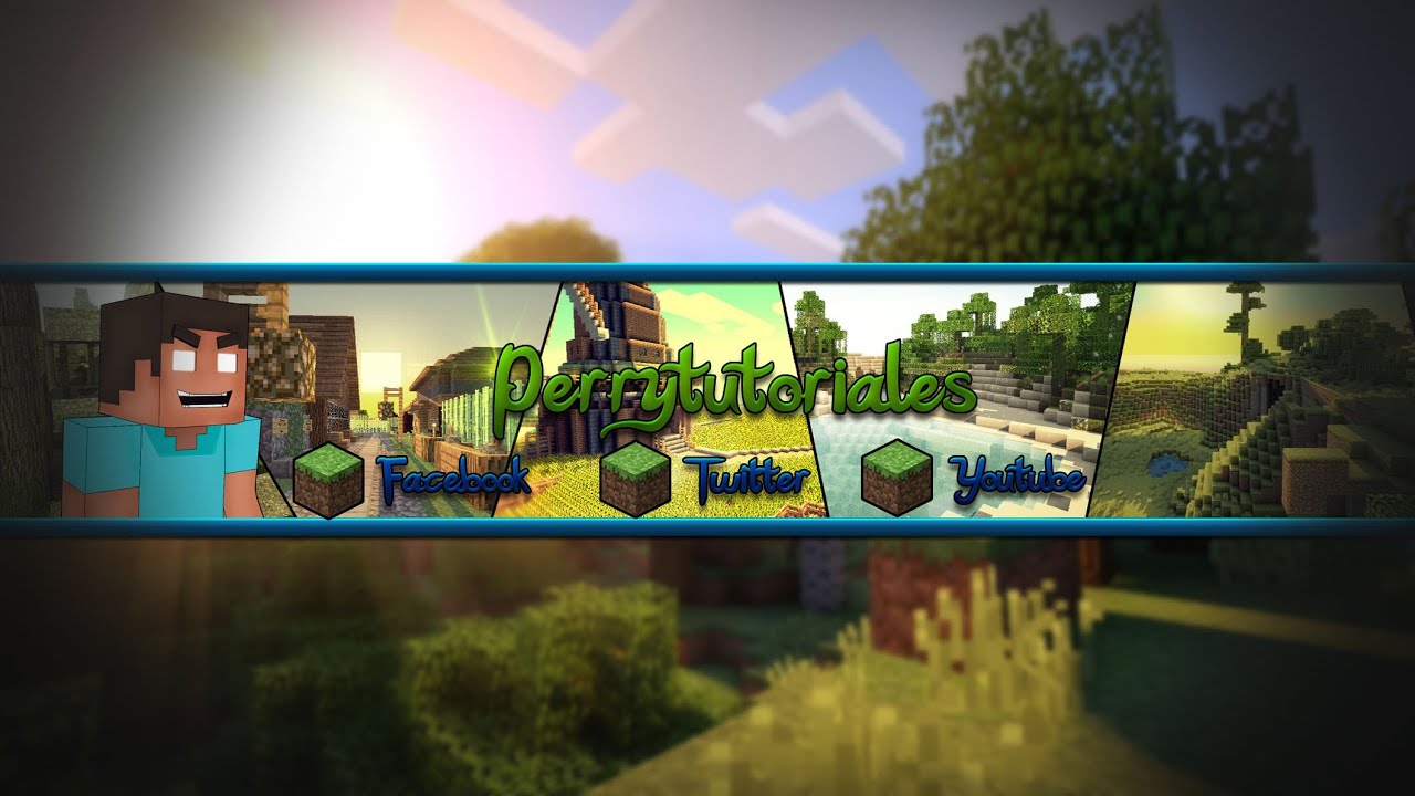 Speed Art #7 ▶ Minecraft Banner/Channel Art Template! Youtube channel one