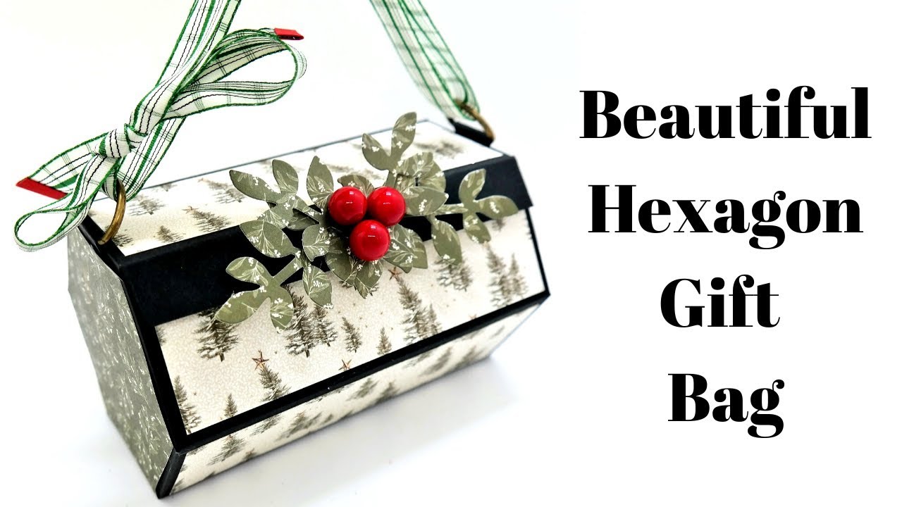 Beautiful Hexagon Gift Bag | No Dies Needed! | Original Design