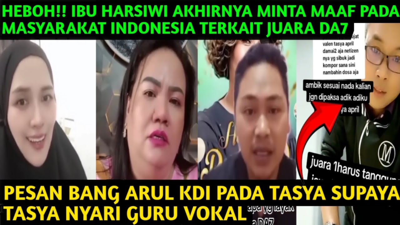 HEBOH!! IBU HARSIWI AKHIRNYA MINTA MAAF PADA MASYARAKAT INDONESIA TERKAIT JUARA DA7