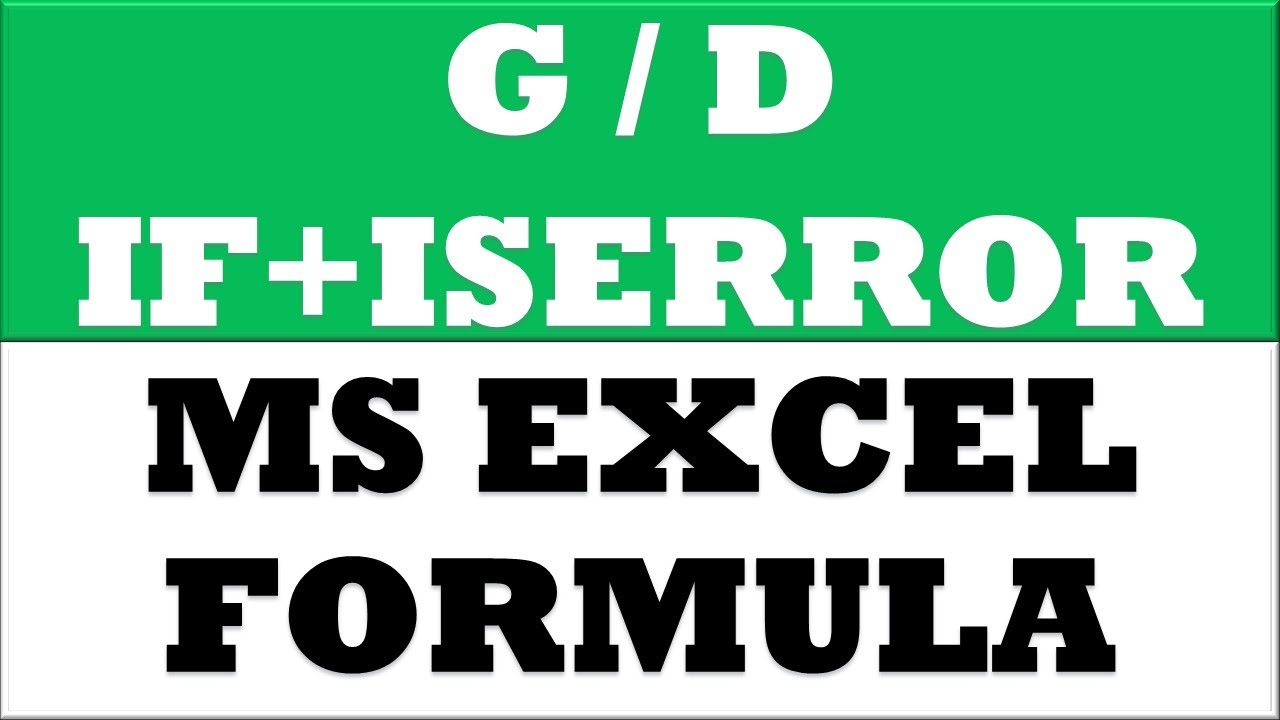 How to use IF Condition + ISError formula in MS Excel 2013 | Growth/Decline calculation
