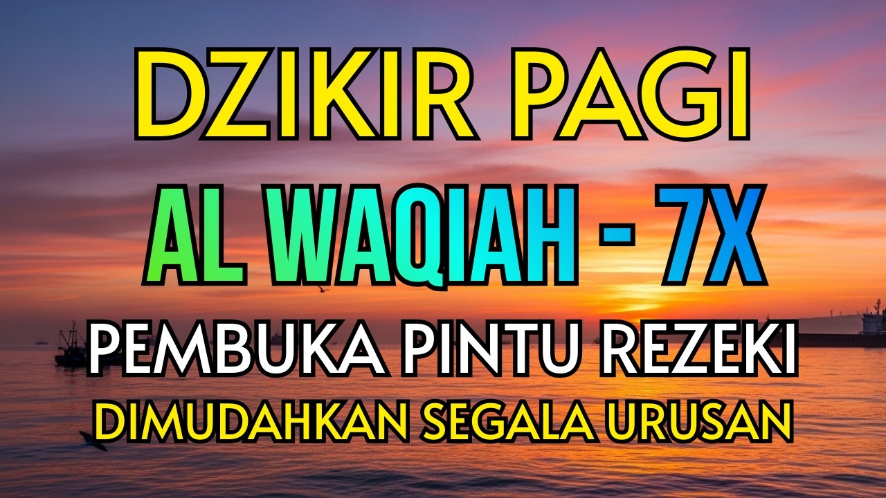 SUBHANALLAH‼️ Pintu Rezeki Terbuka Lebar Dzikir Pagi Al Waqiah 7x Pelancar Usaha & Urusan 🤲