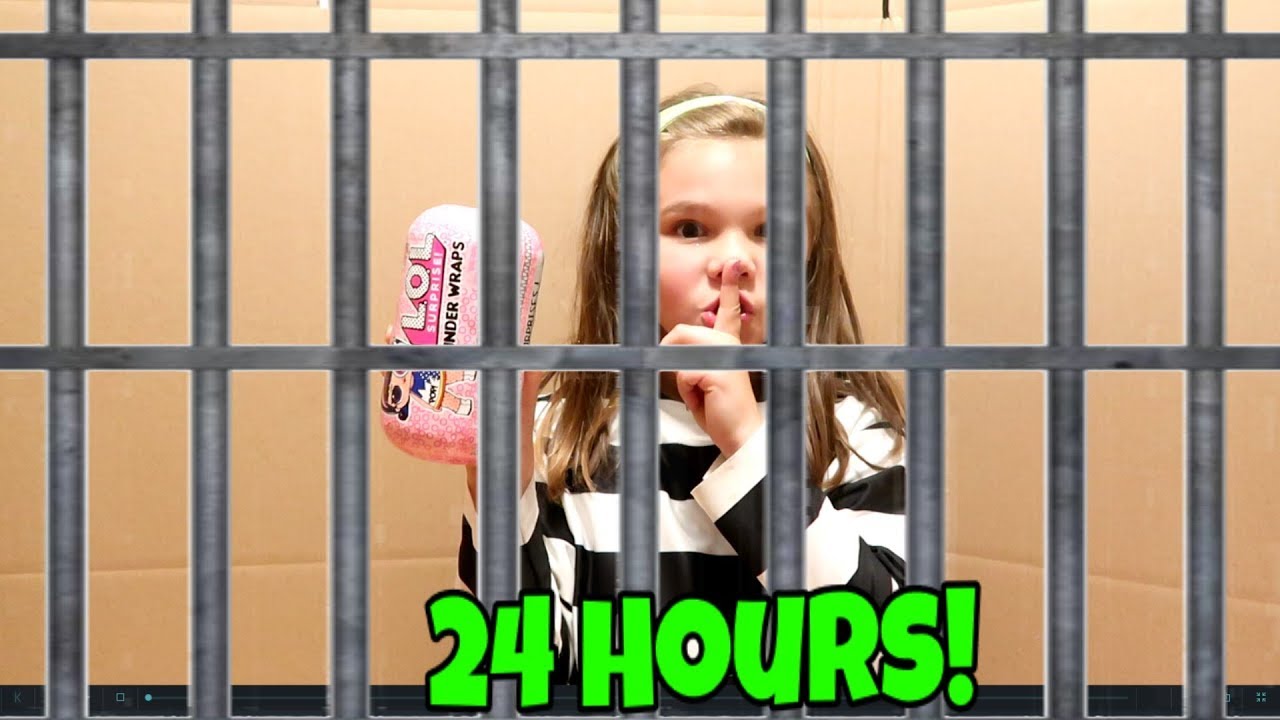 Box Fort Jail For 24 Hours! With No LOL Dolls and No Electronics and No Slime