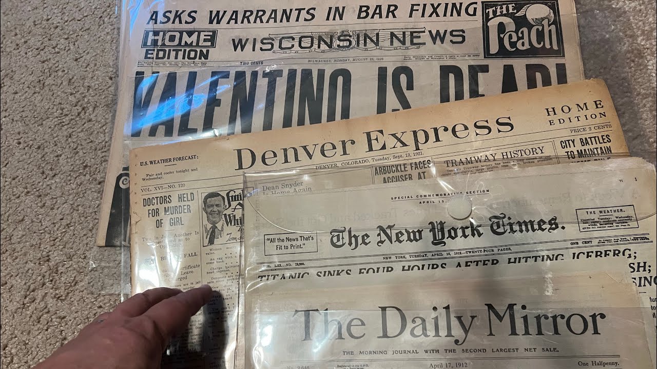 Непреднамеренный ASMR: сортировка исторических газет с 1876 по 1986 год