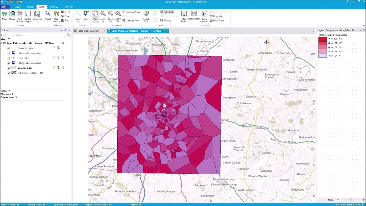 MapInfo Voronoi cells/polygons
