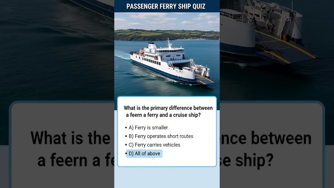 ⛴️PASSENGER FERRY QUIZ⛴️ #shipsmith #marineservices #facts #ocean #marineelectricals #maritimesafety