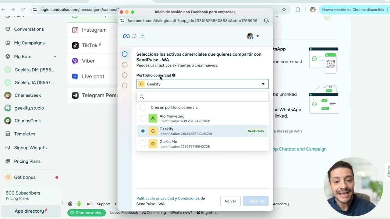 SendPulse + WhatsApp Business (Coexistencia): Conéctalo SIN perder la app | Parte 1