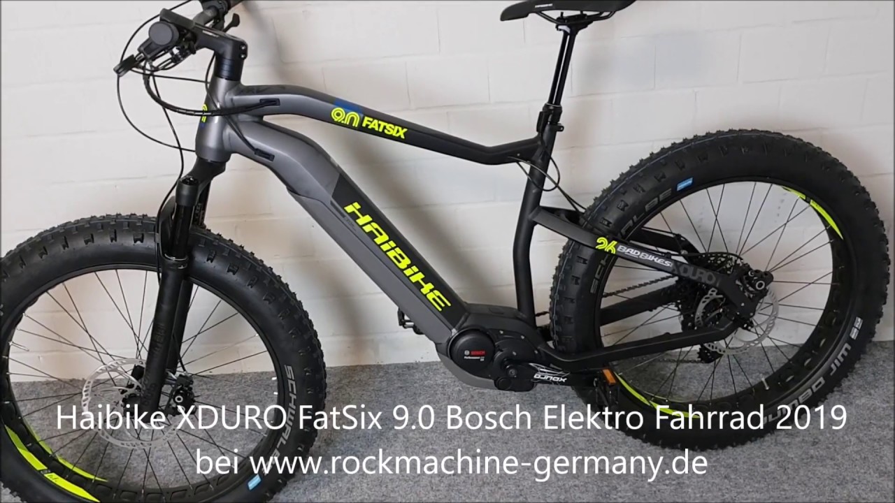 Haibike XDURO FatSix 9.0 Bosch Performance CX 75NM PowerTube 500WH Sram NX Elektro Fahrrad 2019
