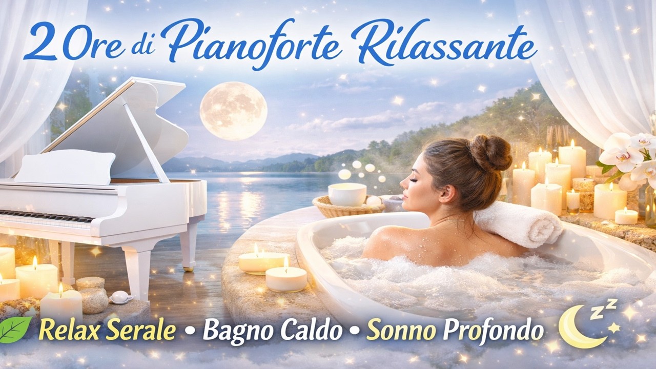2 Ore di Pianoforte Rilassante 🌿 Musica per Relax Serale, Bagno Caldo e Sonno Profondo