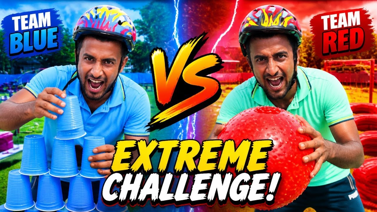 The Most Intense Challenge Yet! Team Red vs Team Blue 🔥 | Crazy Challenge | Inspired by MrBeast