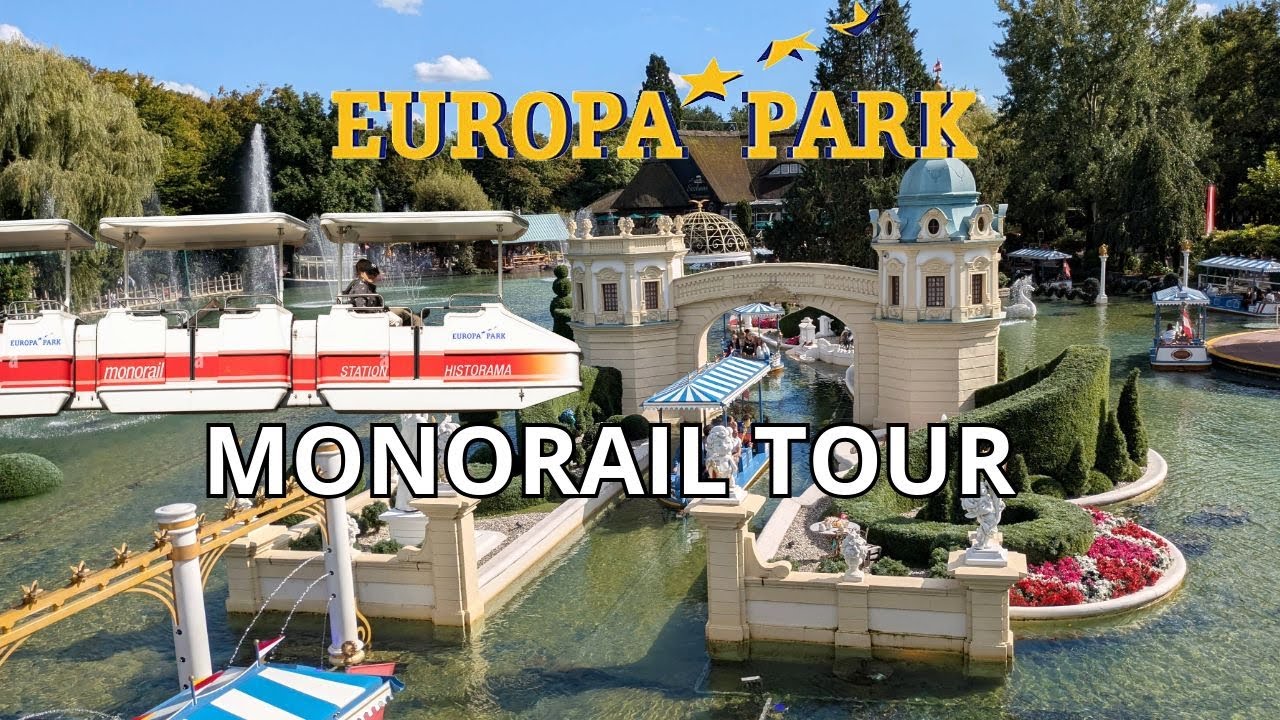 Se déplacer dans Europa Park avec le Monorail avec vue sur le parc