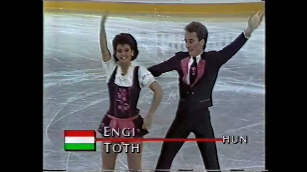 Klára Engi & Attila Tóth HUN - 1989 European Figure Skating Championships Compulsory Dance 1
