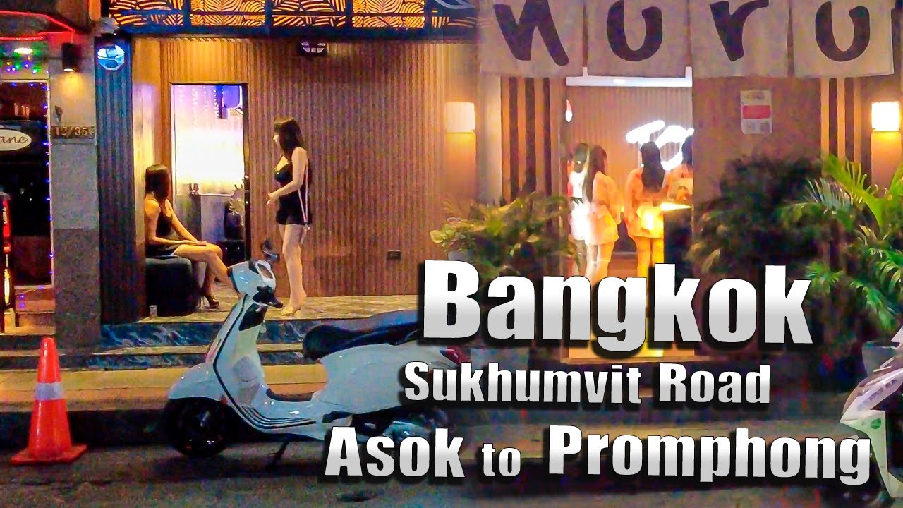 4K Bangkok evening walk Asok to Promphong Sukhumvit Rd Travel, Thailand