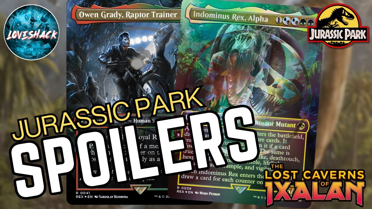 ALL the Jurassic Park Cards (REX) in Lost Caverns of Ixalan | Magic the Gathering | Dino DNA!