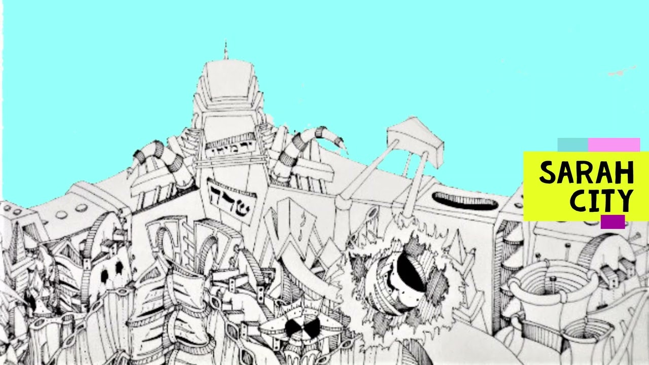 CITIES OF THE FUTURE by JEREMIAH KAUFFMAN    THIS ART IS ORIGINAL AND HUMANMADE!!