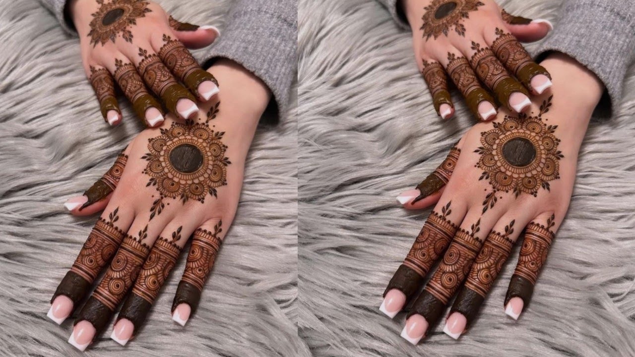 Gol Tikki Mehndi Design Back Side || Mehndi Design Back Side || Bridal Back Hand Mehndi Design 