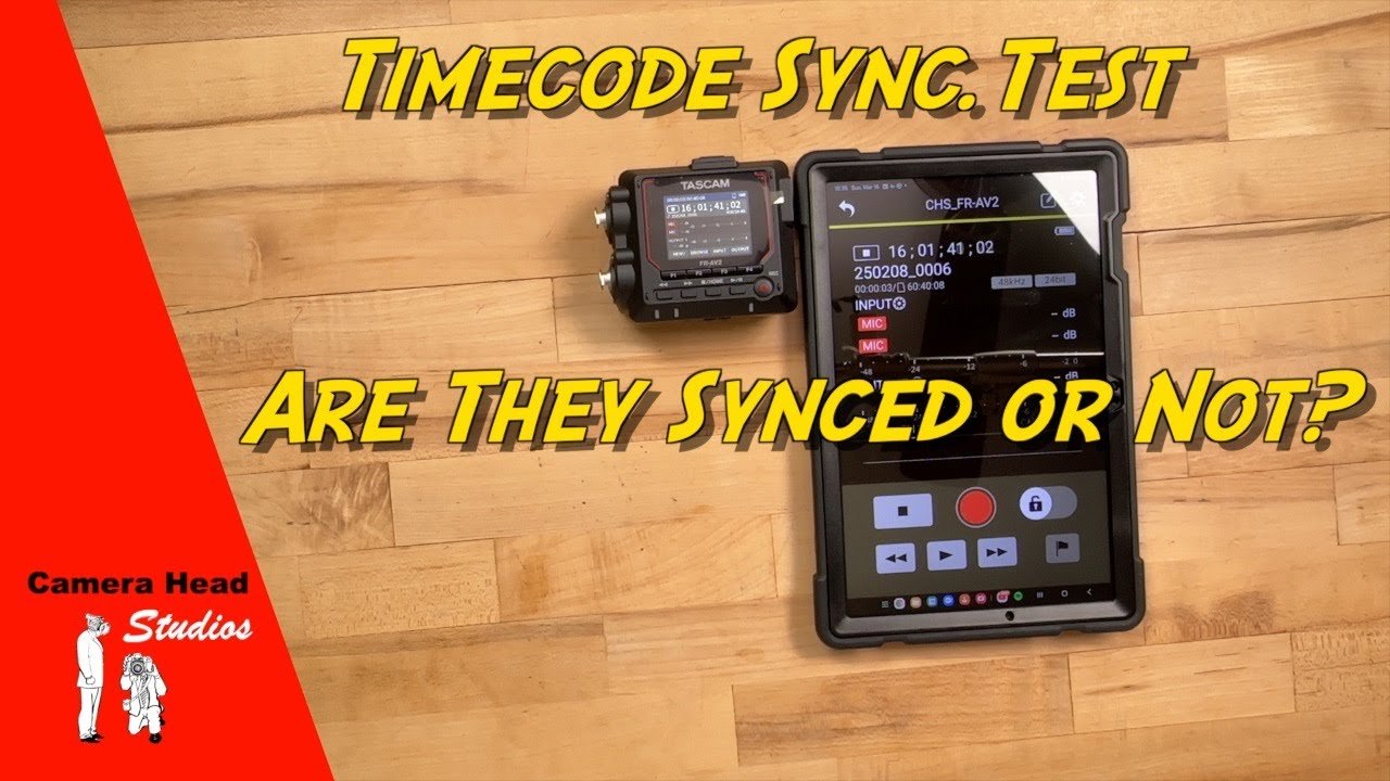 Timecode Sync. Test w/Tascam FR-AV2 & Tascam REC Connect App.