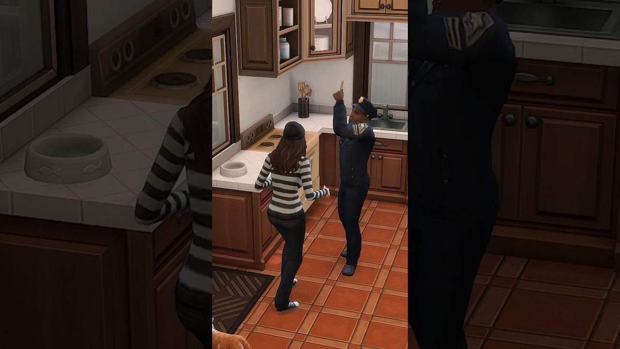 the sims 4: burglars with alarm vs. without 🚨 #EAPartner #thesims