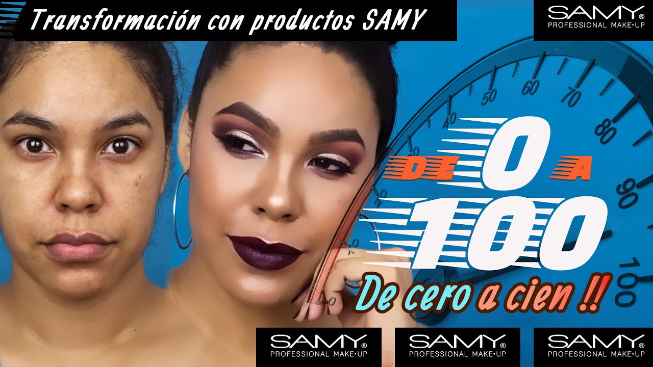 TRANSFORMACION DE MAQUILLAJE CON SAMY/ 0-100 #MaquillajeColombiano #SamyCosmetics