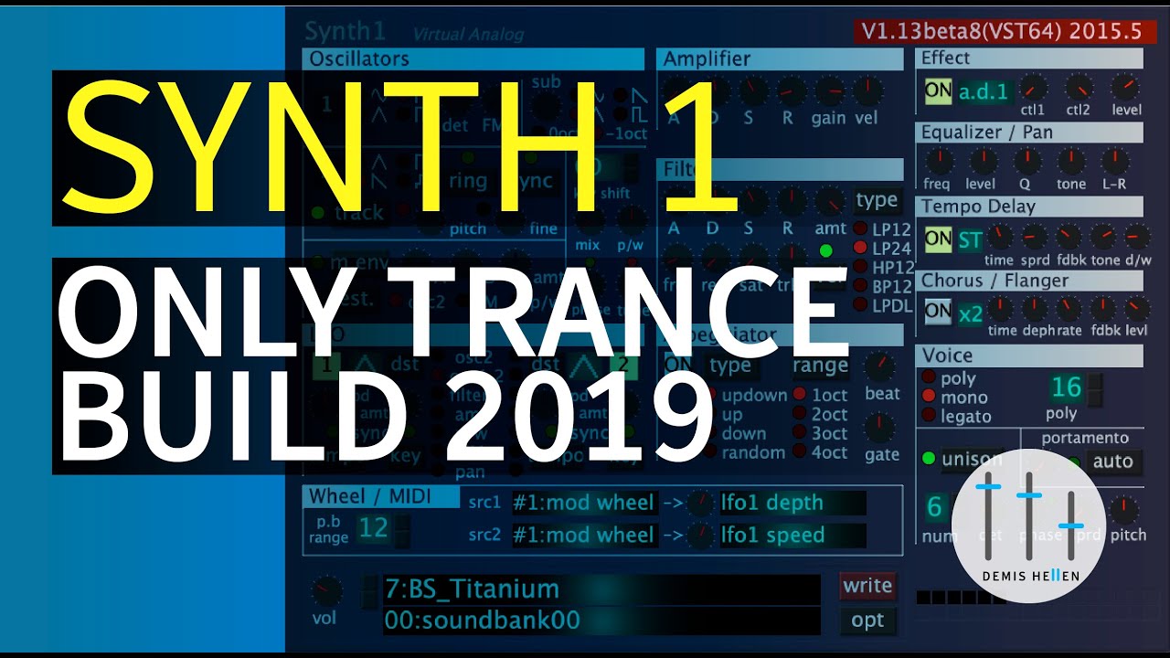 Synth 1 only Trance Build | Trance Tutorials