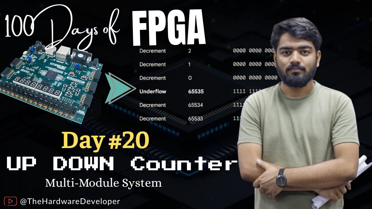 Счетчик «вверх/вниз» на FPGA (объяснение метастабильности и синхронизации) | 100 дней FPGA
