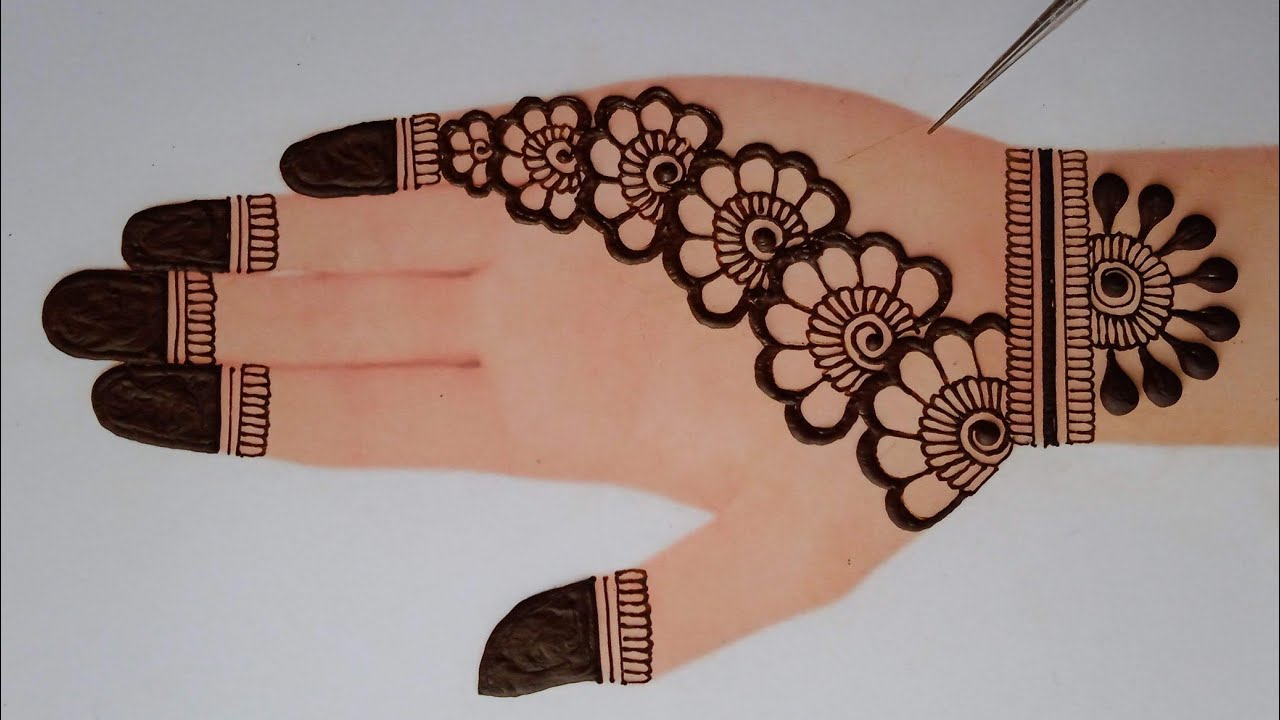 Stylish Flower Easy Front Hand Mehndi Design |New Mehndi Design |Mehndi