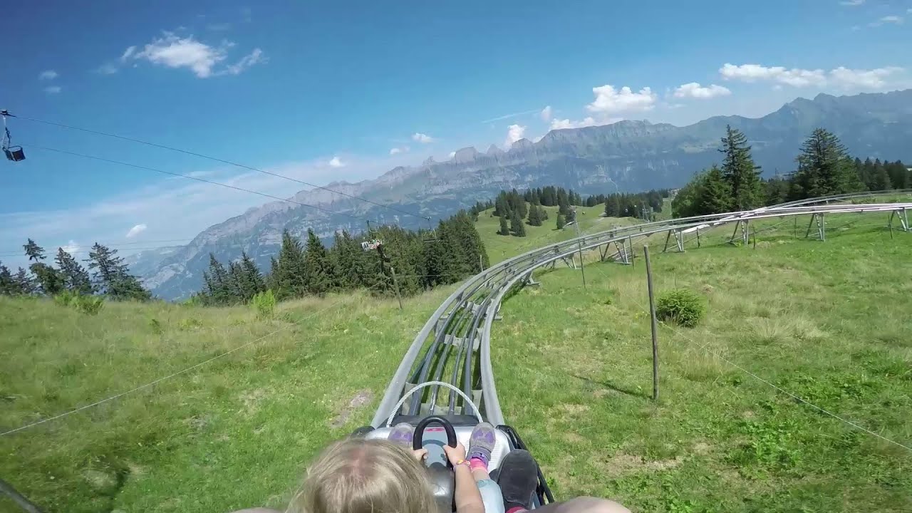 Flumserberg Rodelbahn Floomzer - komplette Abfahrt