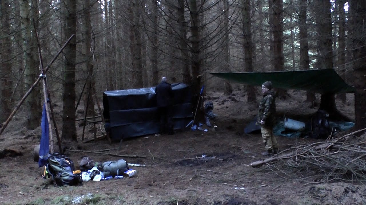 A Winter Wild Camp In The Forest