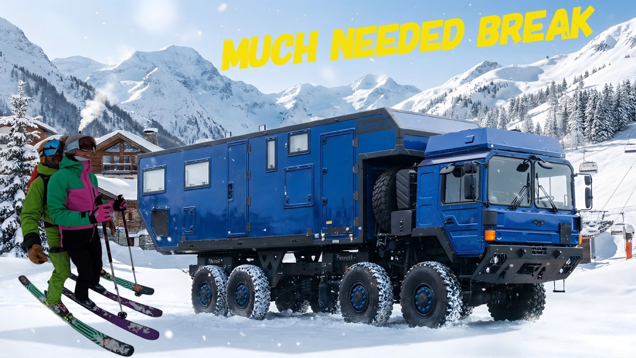 8x8 Overland Truck To Drive Us Around The World | The Build Continues After Some Skiing (Ep 8)
