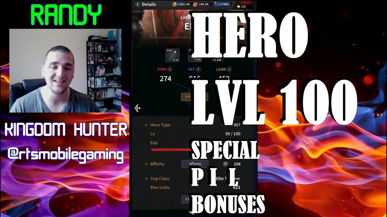 Kingdom Hunter - What Happens at Hero level 100 and How to Add 