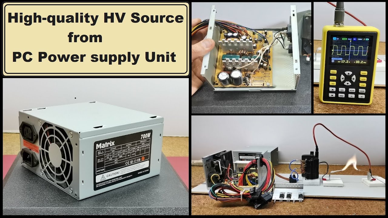 The simplest way to make a quality HV (High Voltage) source from a PC power supply
