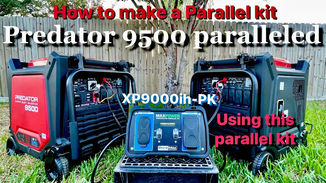 Predator 9500 Inverter Generator Paralleled with the Duromax xp9000ih Parallel Kit
