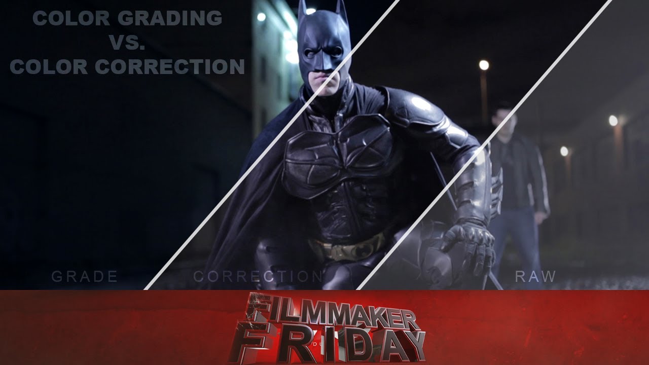 Color Correction vs Color Grading - Batman Footage