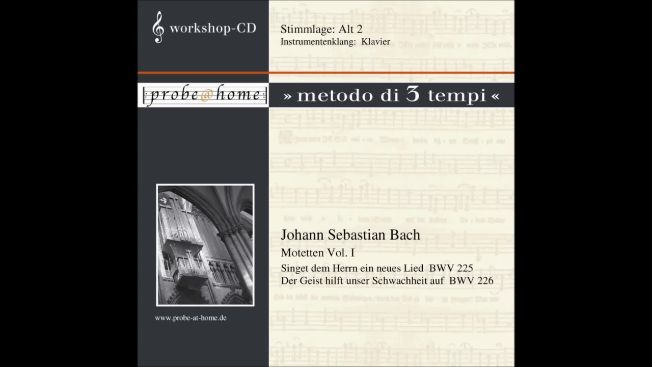 Singet dem Herrn ein neues Lied  BWV 225 - J.S. Bach - Alto 2 - Alt 2 - T1