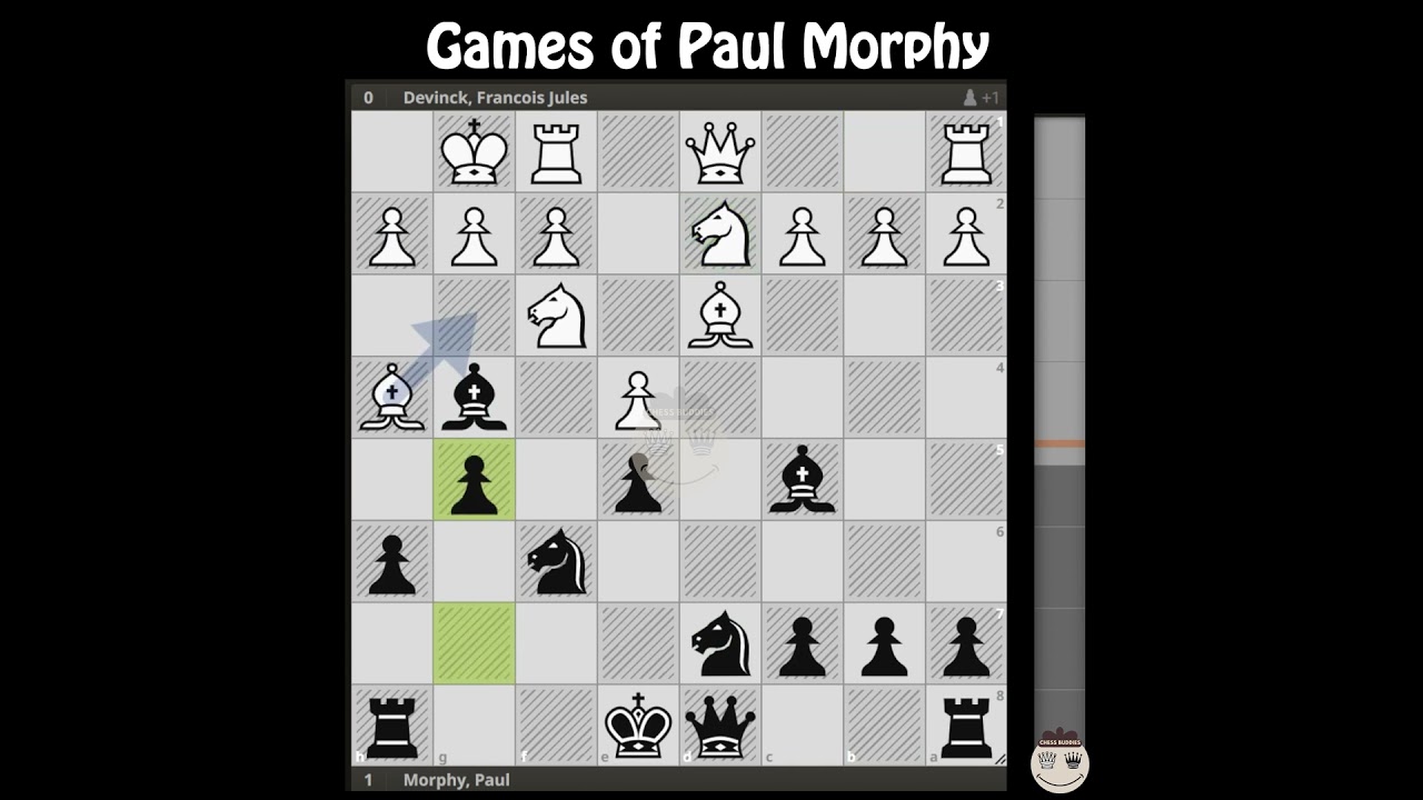 Devinck, Francois Jules - Morphy, Paul || Paris 1858 @chessbuddies 🔴 #PaulMorphy