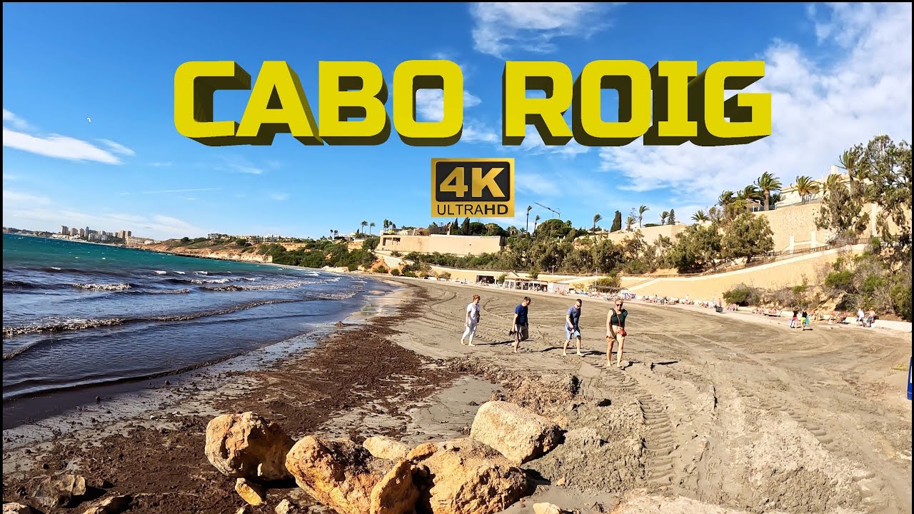 [4K] Spain Beach Walking Tour⎮Cabo Roig on the Southern Costa Blanca 15-11-25