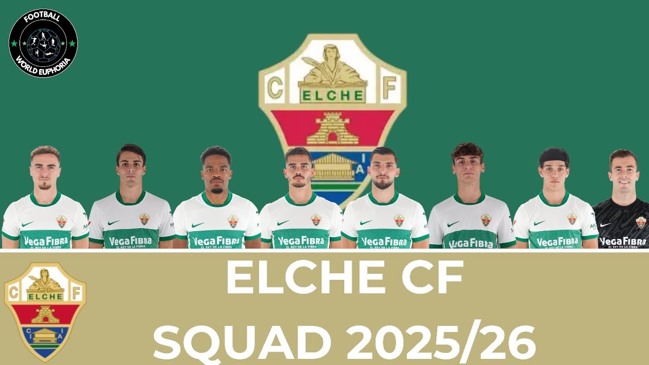 Elche CF Squad 2025/26 | Players, Market Values & Salaries | Football World Euphoria