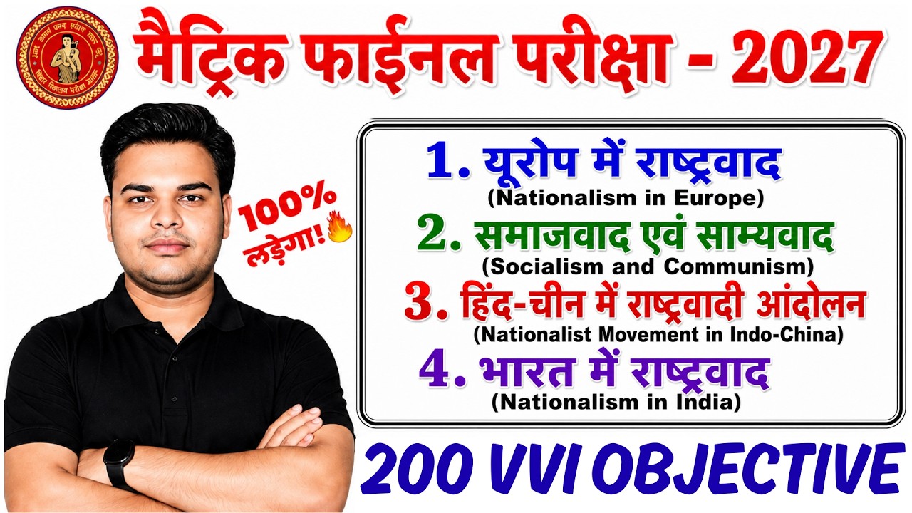 Bihar Board 10th Social Science Objective Question 2027 || Class 10th Social Science Viral Objective