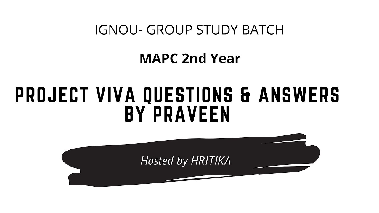 Revision Project Viva by Praveen | #ignouproject | #projectignouviva | MA Psychology | IGNOU