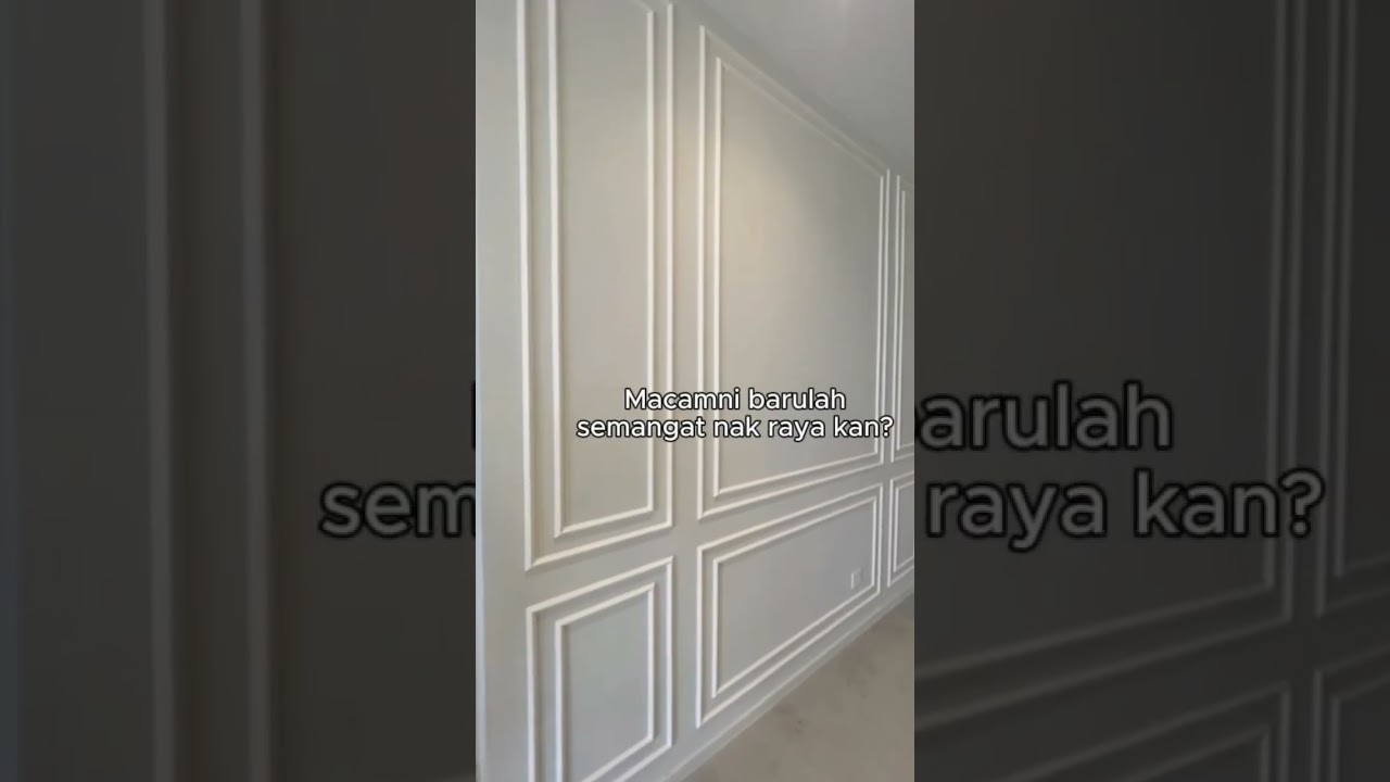 raya dah nak tiba, guna wainscoting je utk decor rumah seoantas kilat 😁 #fyp #wainscoting #raya2025