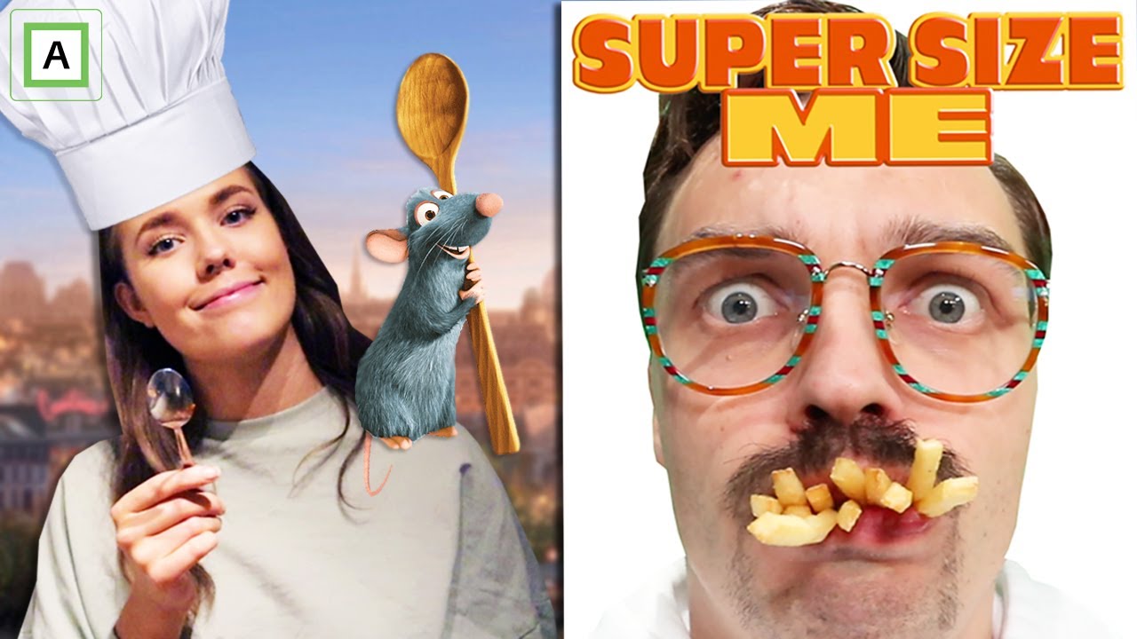 Lever på MAT FRA EN FILM i en uke IGJEN!🍟🥖🐀🍔