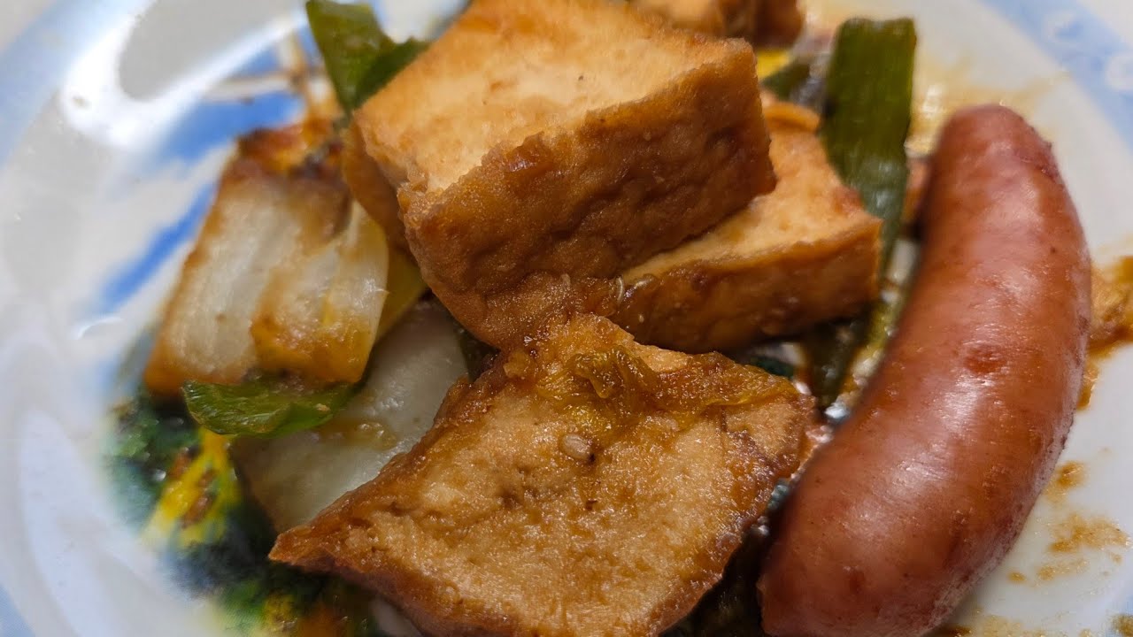 【#飯テロ #男飯】厚揚げ豆腐の焼肉のタレ炒め