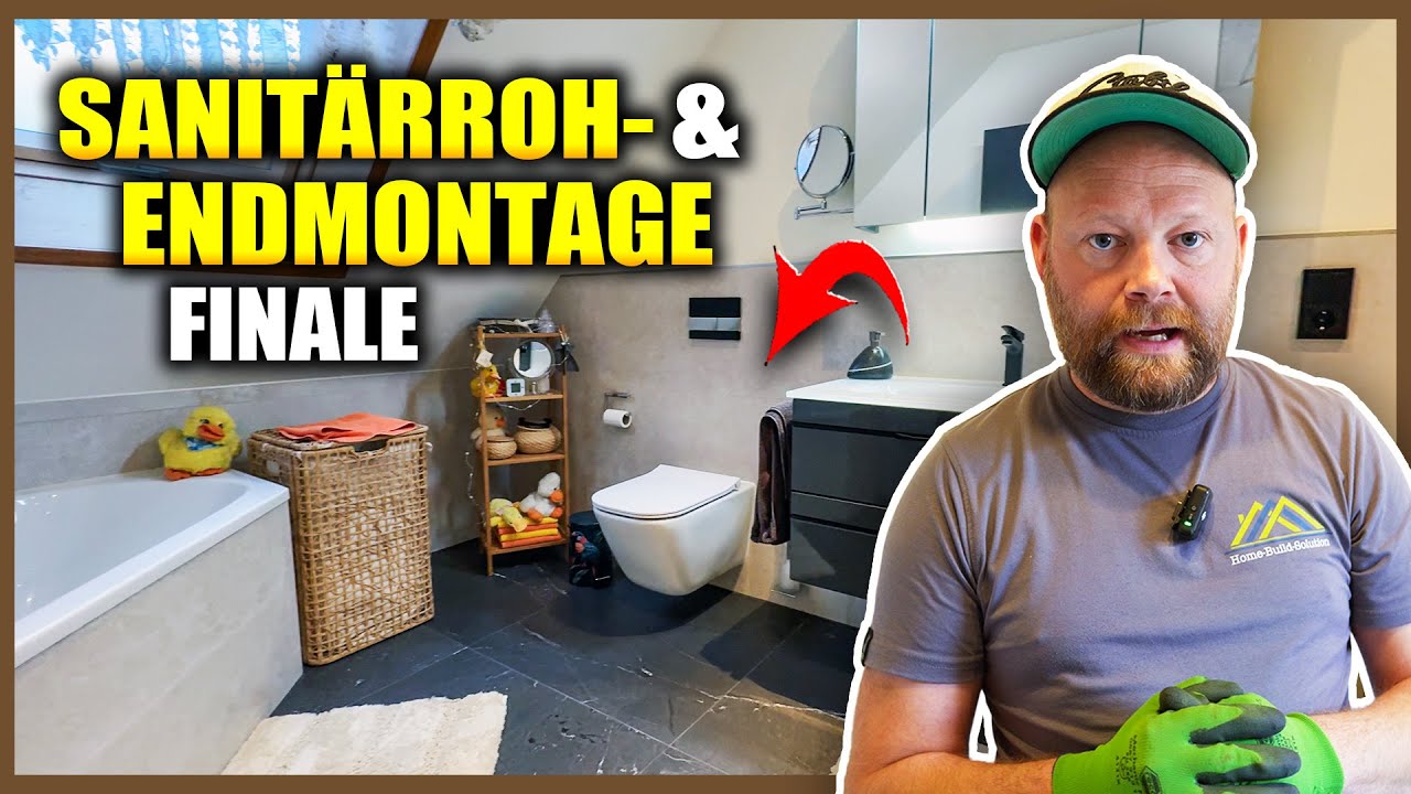 Komplette SANIT&Auml;R-INSTALLATION & ENDMONTAGE im Badezimmer! | Home Build Solution
